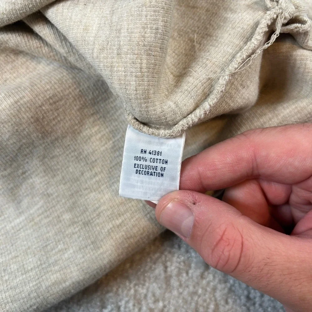 Polo Ralph Lauren Quarter Zip Pullover Mens Large Beige Ribbed Knit Cotton Pony